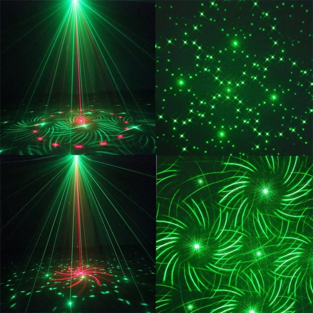 30W red and green laser party light with voice control and mounting bracket