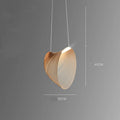 Nordic modern wood chandelier with PMMA lampshade for dining room in 40cm size