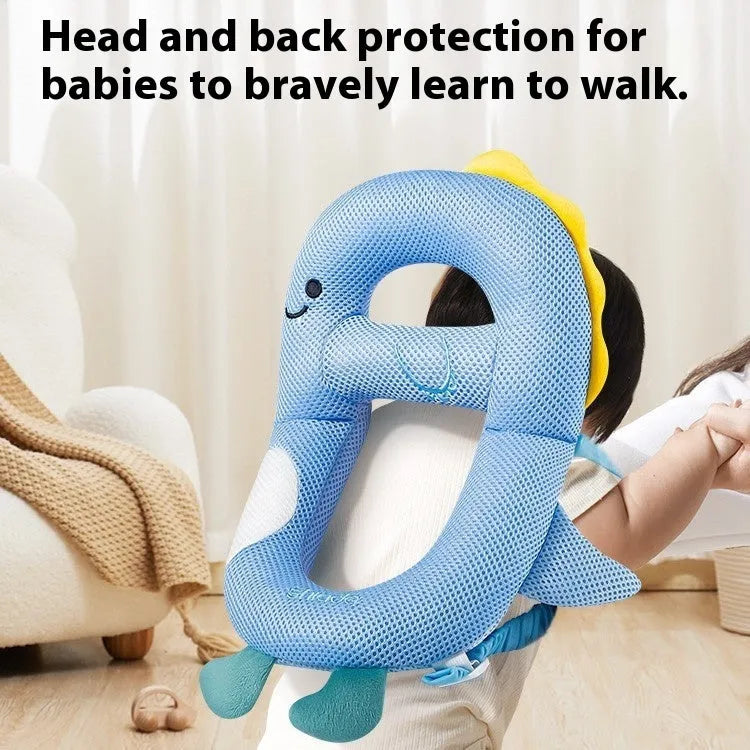 Cartoon toddler anti-collision pillow and knee pads in Little Dinosaur design for fall protection.