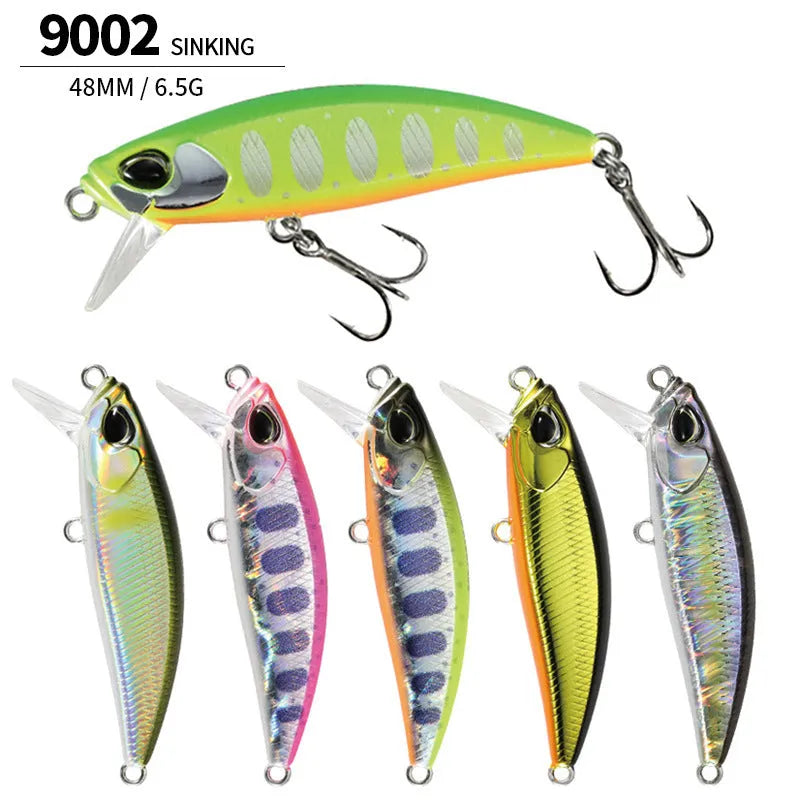 Tossing Japanese Submerged Mino hard fishing lure, 48mm long, for Mandarin fish and Snakehead.