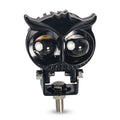Motorcycle owl lens two colour spotlight, LED, 25W, white 6000K and amber 3000K, aluminium alloy, 6.1x10x5.3cm, 330g