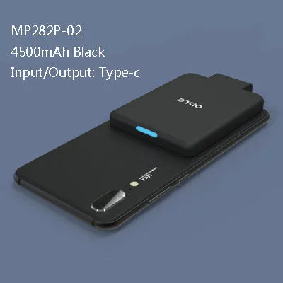 Back clip battery portable charger with magnetic clip in multiple colours
