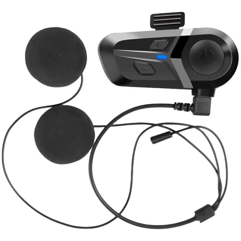 Motorcycle Bluetooth helmet headset with mono earpiece and plastic housing in black hard Maimang colour