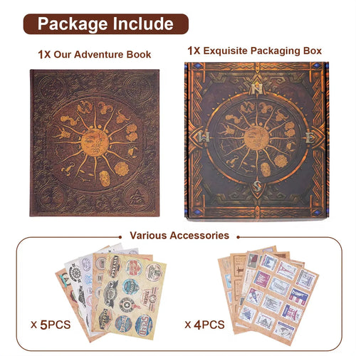 132-page gold photo album with kraft paper pages and hard cardboard cover, 28 x 24.4 cm, displayed open with blank sticky pages.