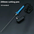 Blue plastic handle electric heating cutter pen for foam and pearl cotton cutting with heated blade