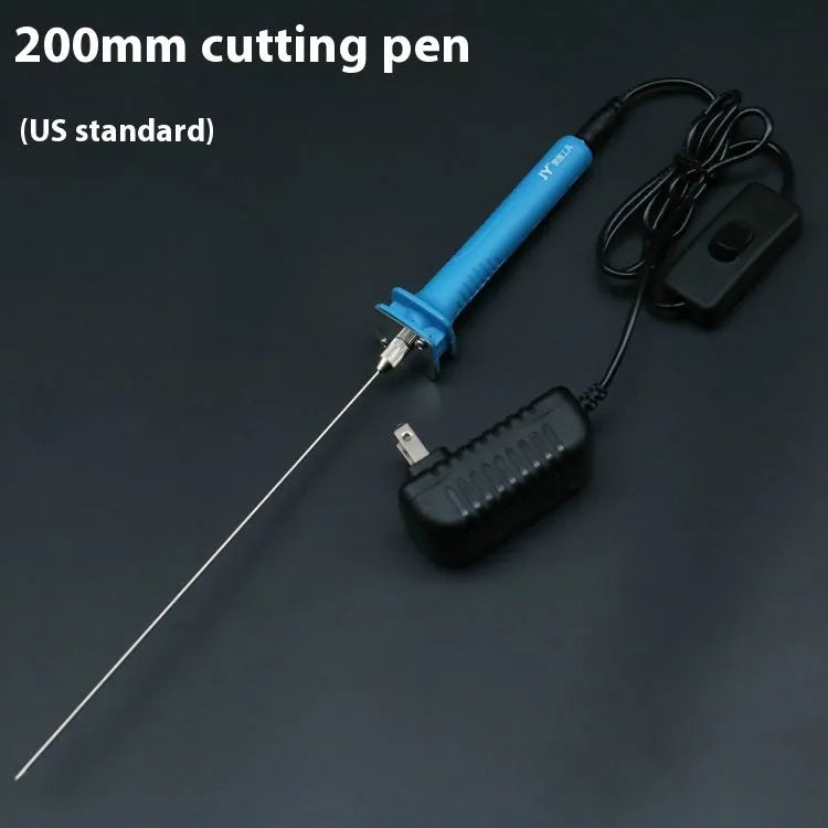 Blue plastic handle electric heating cutter pen for foam and pearl cotton cutting with heated blade