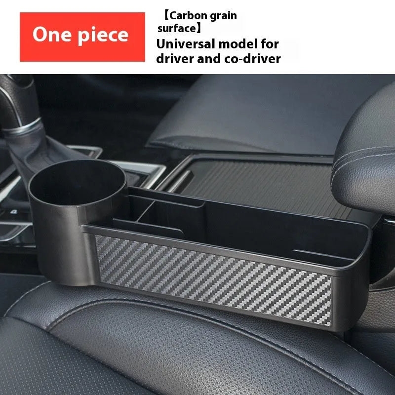 Black ABS car seat gap storage box filling the space between car seat and console