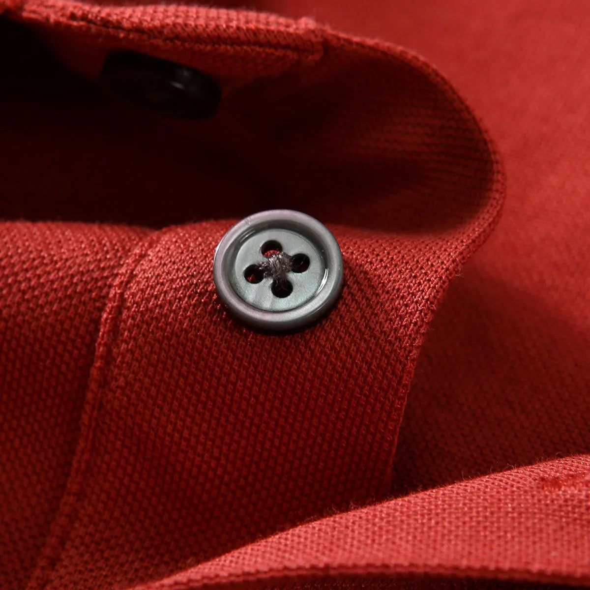 Pure colour cotton lapel short-sleeved t-shirt with mosaic pattern in seven colour options
