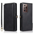 Samsung S21 wallet phone case with magnetic buckle in brown Crazy Horse pattern