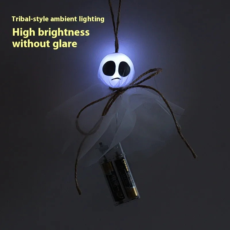 Halloween ghost LED lighting chain with 20 colourful lights and battery box