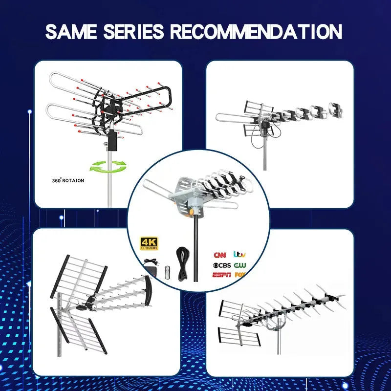 GR-1002 rotatable high gain outdoor digital television antenna receiver for 470-862MHz signal reception