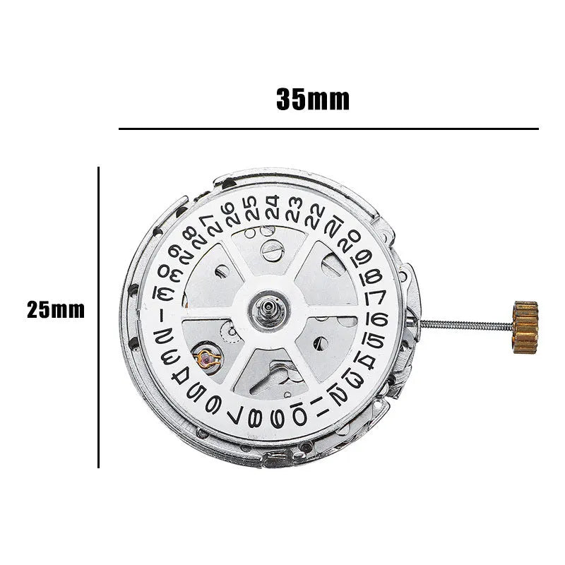 8215 automatic watch movement replacement stainless steel 25mm diameter