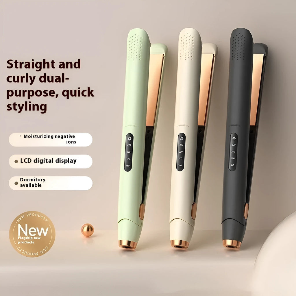 LCD screen hair straightener with ceramic plates in choice of three colours