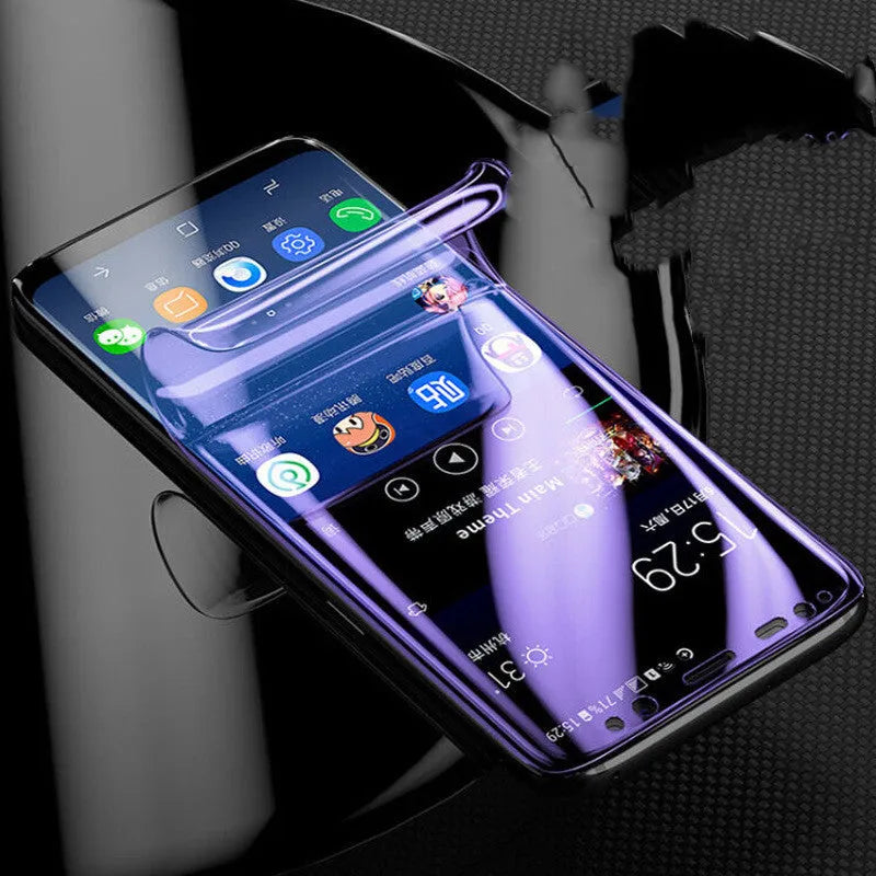 Purple light hydraulic film curved screen protector for Samsung Galaxy S7 edge S8 S9 S10 phones