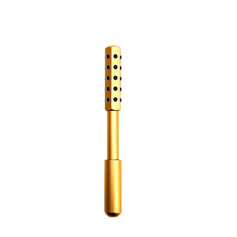 30 Germanium Beauty Stick massage wand with gold finish and 30 energy stones for facial roller use