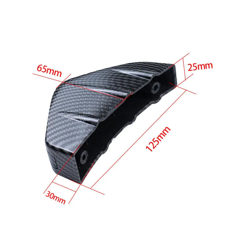 Black triangular car rear spoiler with 15cm width for General Motors vehicles