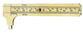 Double scale mini copper caliper 100mm brass vernier caliper with metric and imperial scales on white background