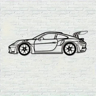 Black iron sports car wall art decoration for home office garden hotel or restaurant walls
