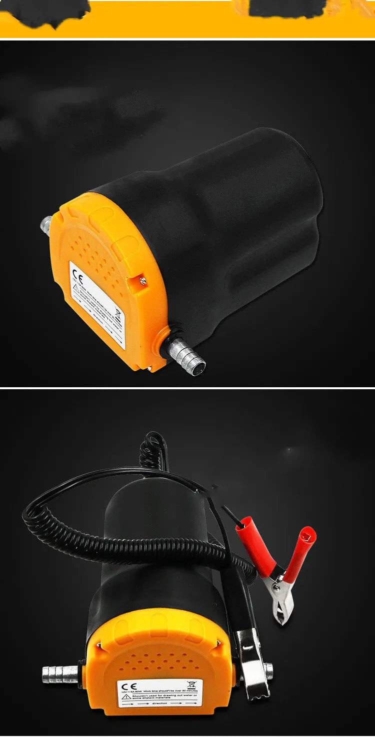 12V 24V DC oil pump transfer pump with red and black wires compact 128x85x81mm for engine oil extraction