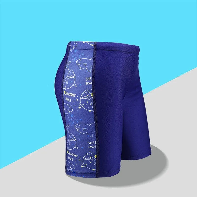 Children's quick-dry polyester swimming trunks for boys in 69213style, high elasticity, sizes L to 5XL