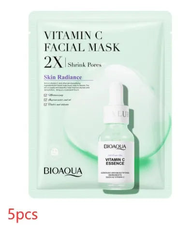Single 30g collagen and hyaluronic acid facial sheet mask on packaging, with Centella, Vitamin C, Collagen variant options.
