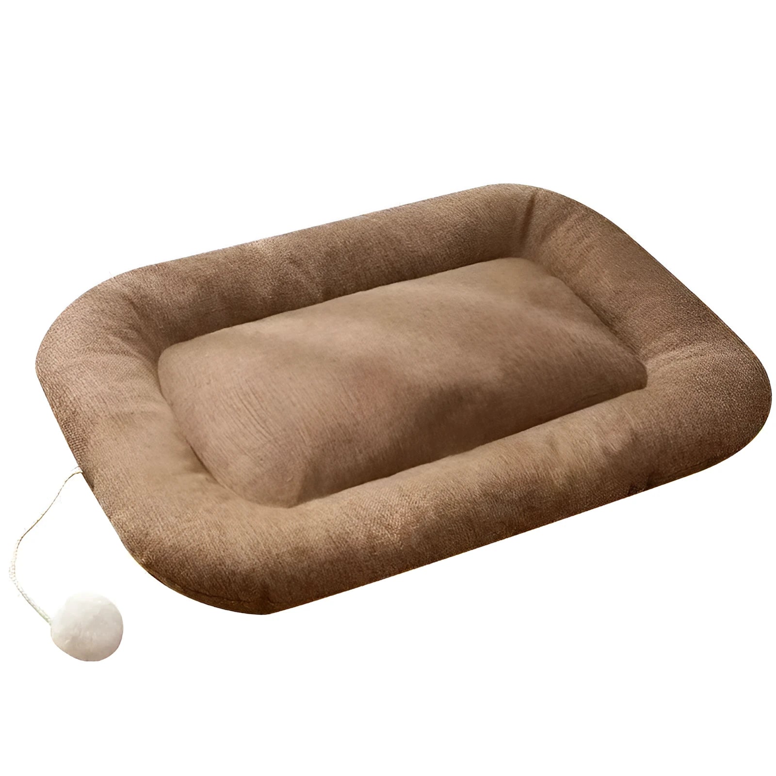 Brown removable cover pet cooling bed kennel for small-medium dogs and cats