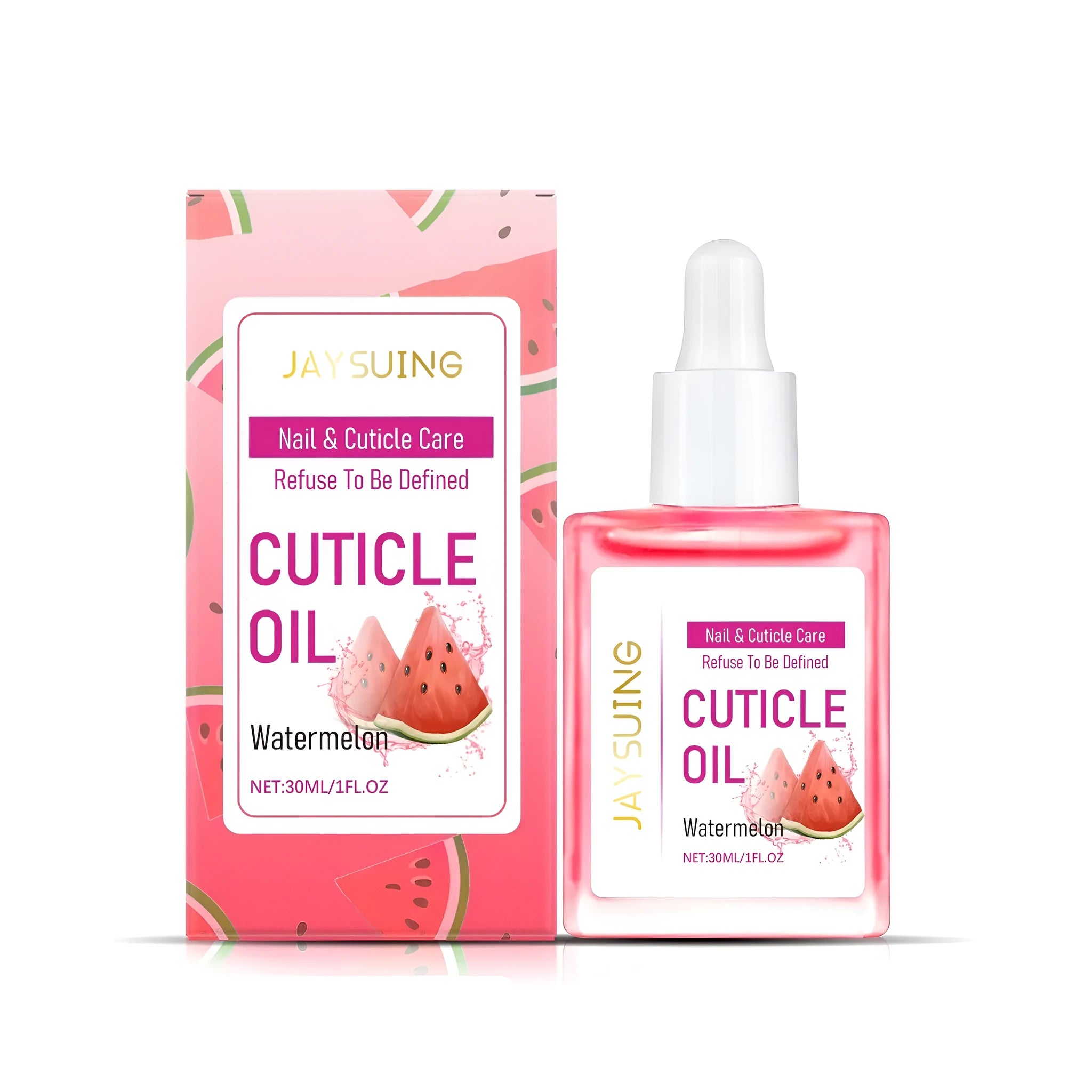 30ml bottle of watermelon nail care oil for cuticle moisturising and nourishment