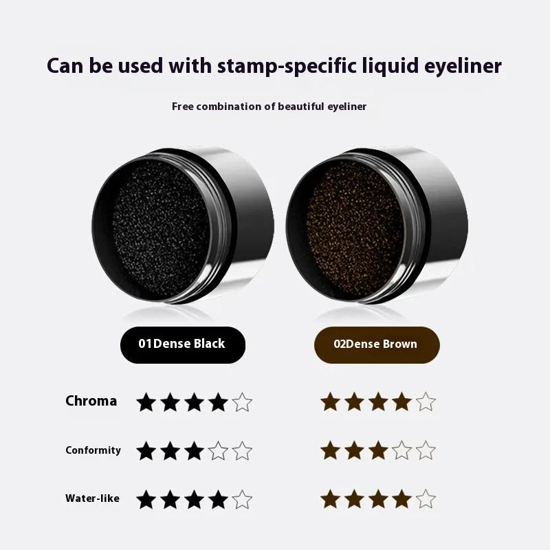 Double-headed waterproof quick-dry eyeliner pen and lotion in black and brown for smudge-proof lower lash sealing