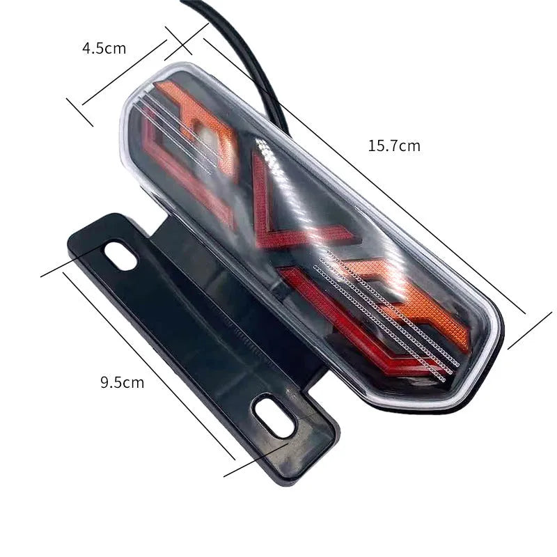 Simple Home Motorcycle LED Rear Lamp plastic 12V driving brake steering light single unit