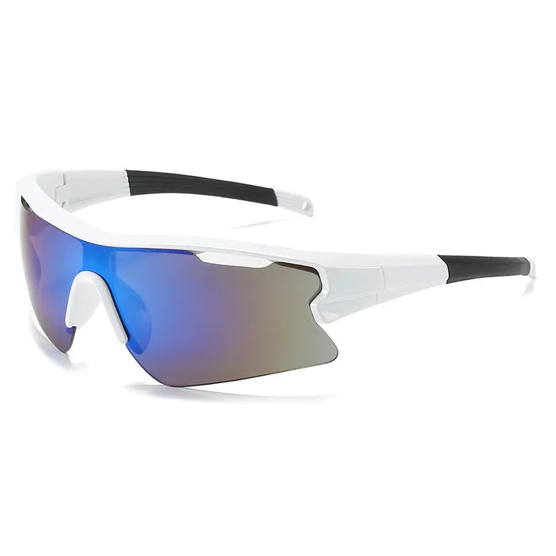 Windproof sports sunglasses with polycarbonate UV400 lenses in multiple colour options for cycling and outdoor activities
