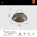 Outdoor chandelier garden lamp stainless steel IP65 5W LED 25cm brown grey plug-in type