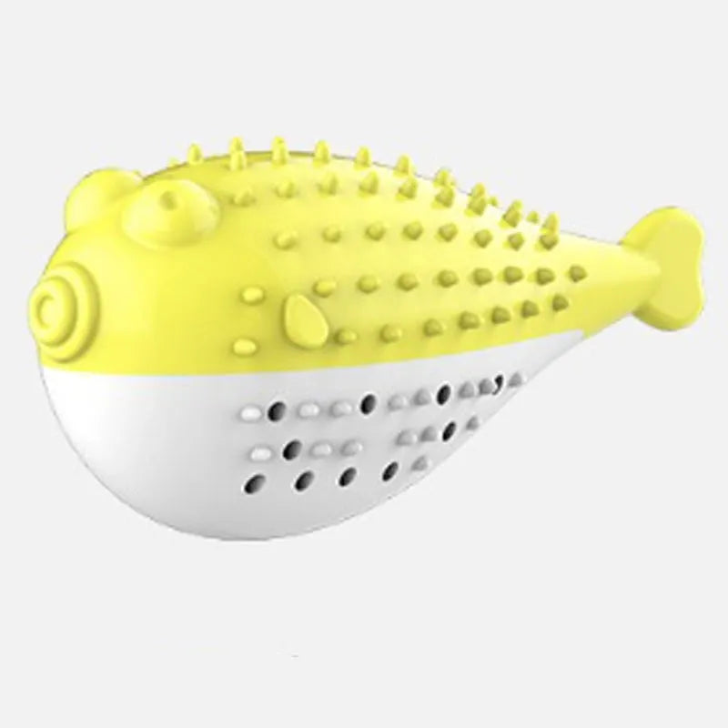 Silicone fish-shaped cat chew toy in selected colour with textured surface for dental cleaning and grabing play