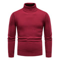 Men's fleece-lined turtleneck sweater in viscose blend, straight pullover, available in nine colours and sizes M to 4XL