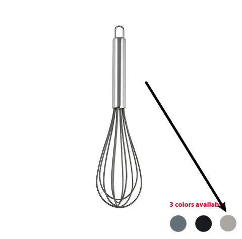 Silicone kitchen utensil set with twelve tools in a rotating white storage caddy on a counter.