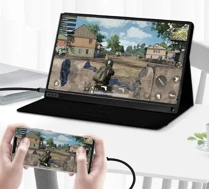 Ultrathin 15.6 inch IPS monitor with narrow border and 1080p resolution in black