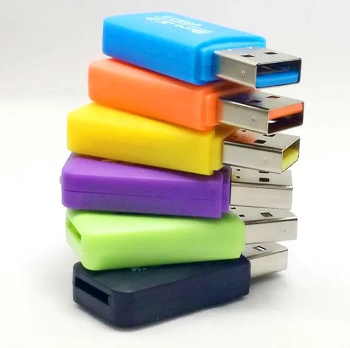 Mini USB TF card reader with SD transfer adapter for MicroSD memory cards