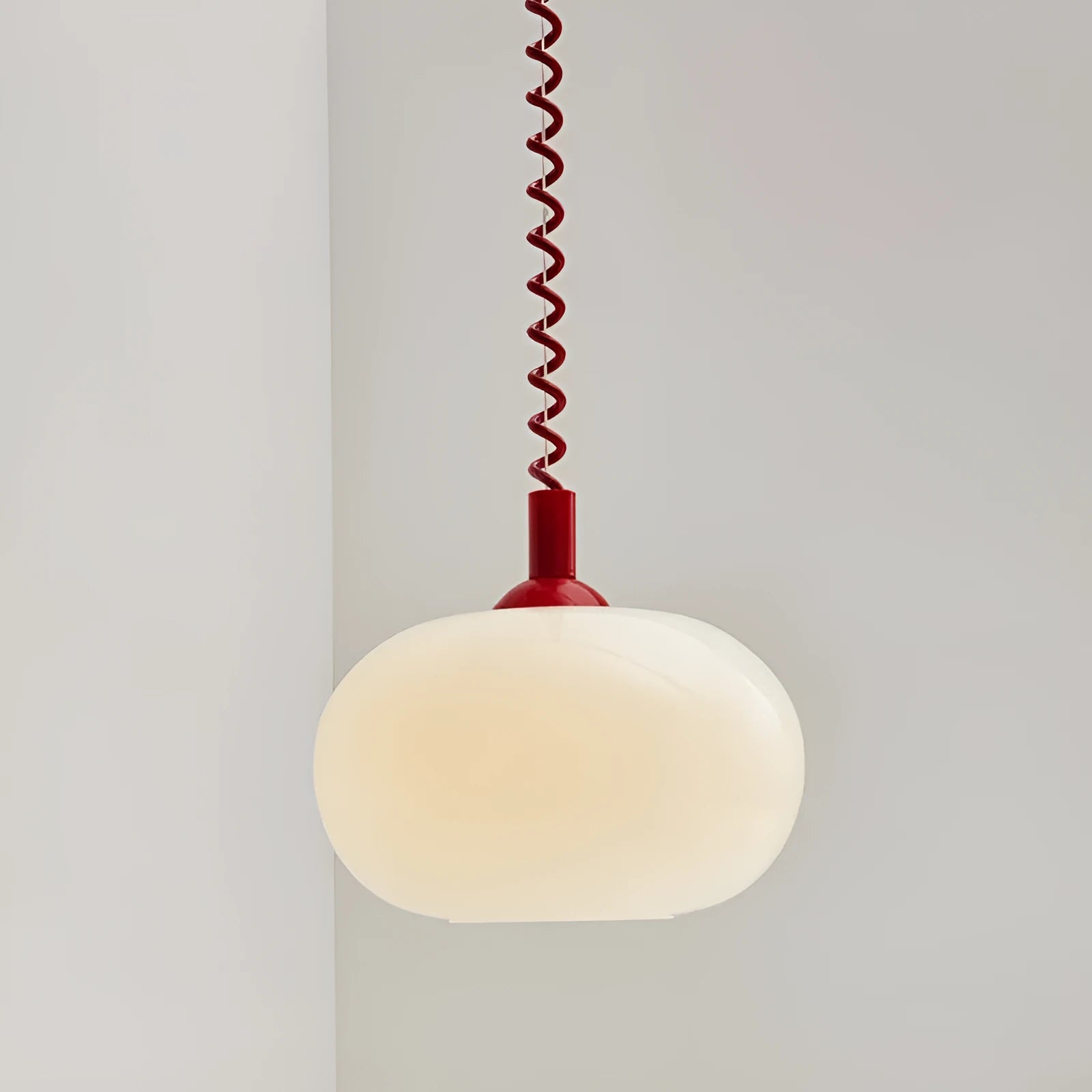 Chinese style glass chandelier D250mm modern simplicity with red flexible wire