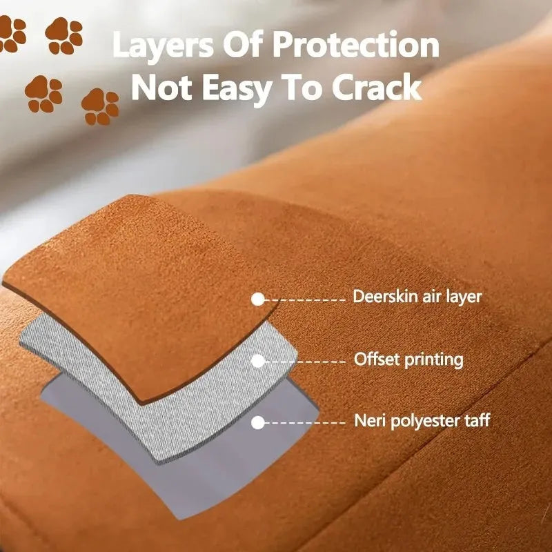 Collapsible cat tunnel with plush ball in brown or grey, showing foldable steel wire frame and suede fabric
