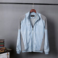 Men's lightweight cotton linen jacket in heather grey, shown in a regular fit.