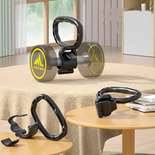 Adjustable black kettlebell handle made from PP material, 21x19cm, for home gym weight training