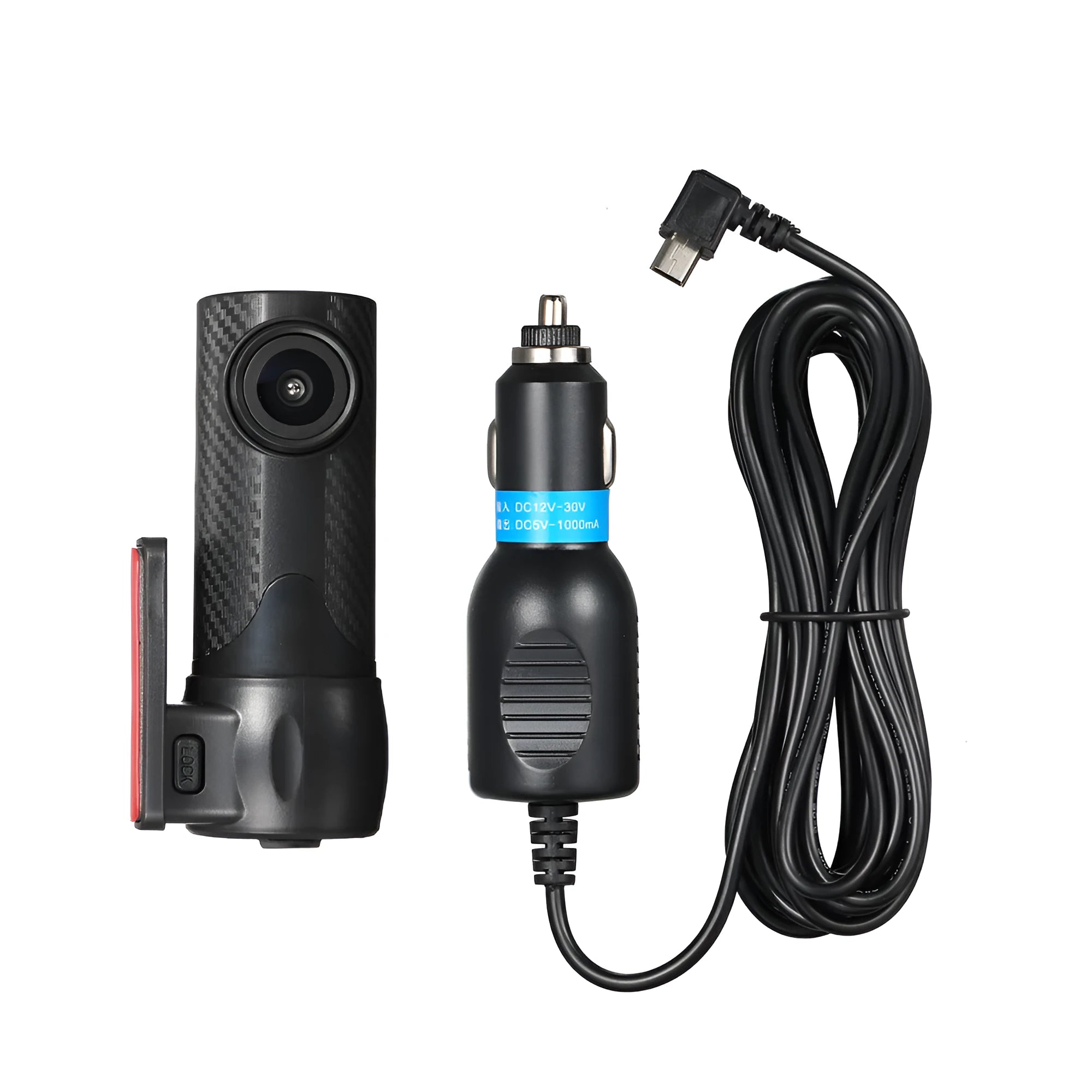 Mini 1080p dash cam with 170-degree wide angle lens, black standard model