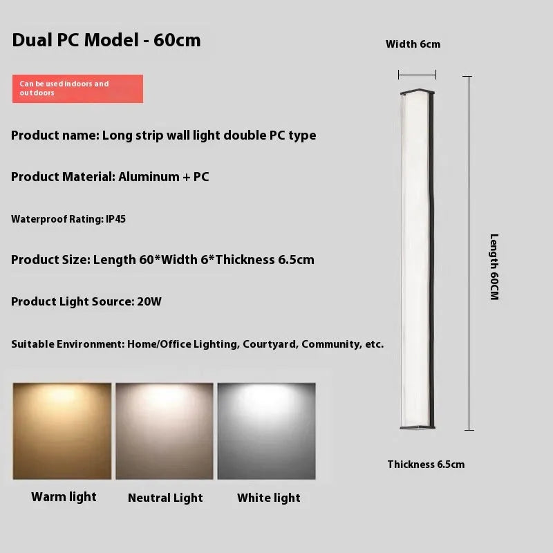 Modern outdoor wall lamp in contemporary design suitable for courtyard and entrance lighting applications
