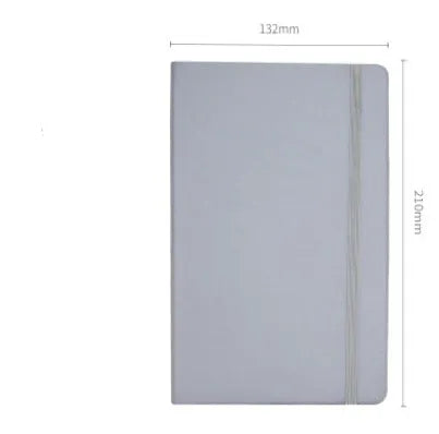 A5 tactile PU hardcover notebook with 96 sheets of 100gsm white paper, available in ten colours including black and red