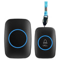 Elderly emergency beeper patient bell device in black, AC powered with 300-metre range pager