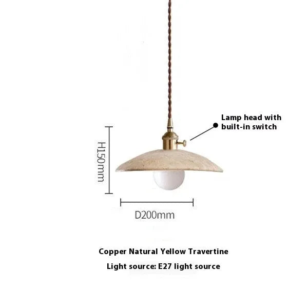 Modern cream style yellow cave stone LED suspension chandelier for study and dining room, 220V, EU CE certified.