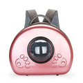 Transparent space capsule cat carrier bag with breathable design and front shell cover in choice of colours