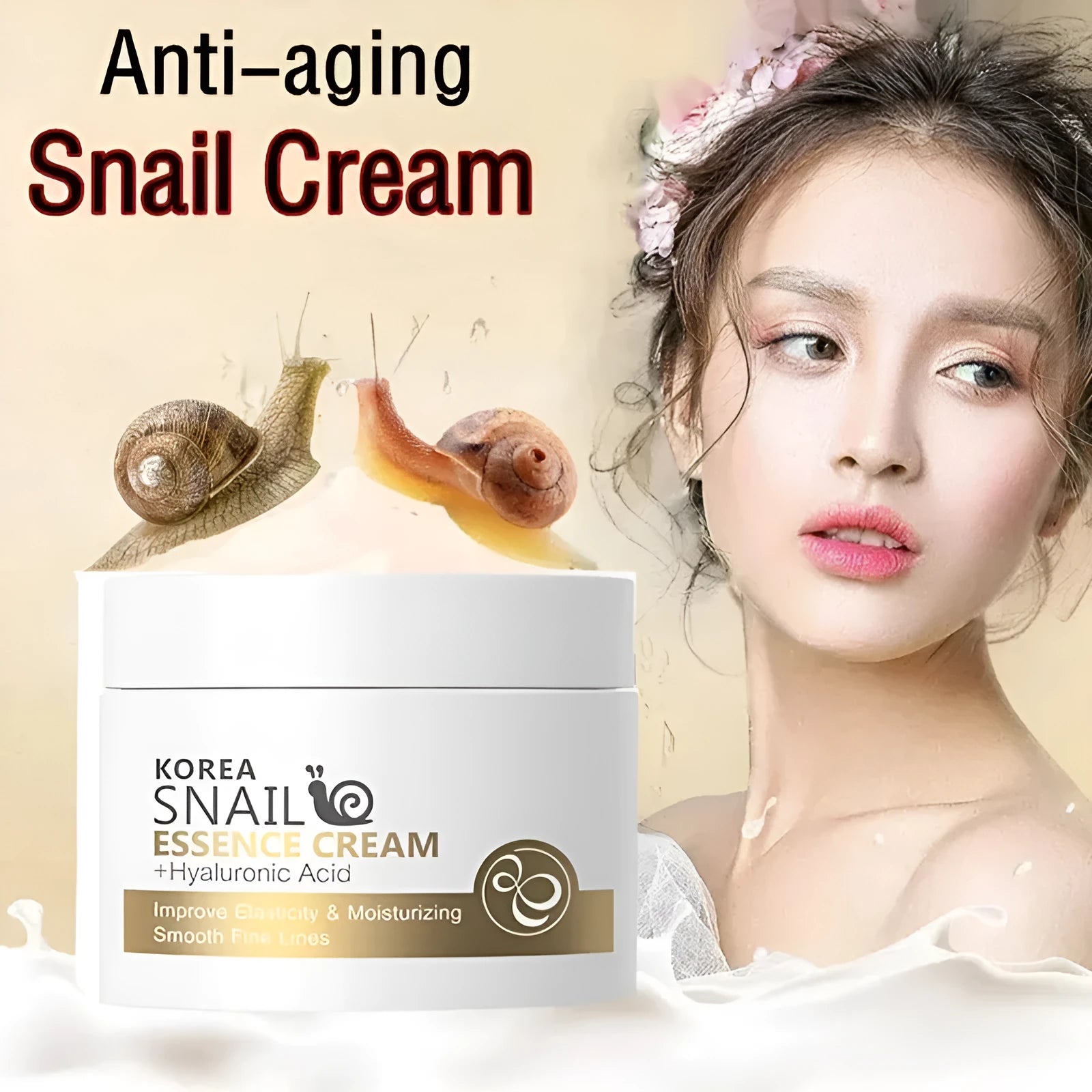 Laikou snail cream 25g face moisturiser jar for universal skin types