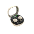 Mini13x Bluetooth headset with digital display and in-ear plastic design in black