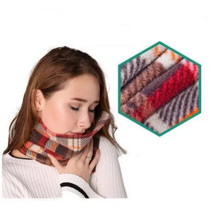 U-shaped cotton filled travel neck scarf pillow in black, gray, navy and red with moisture-wicking bandana