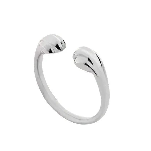 Cute kitten paw print ring in alloy with electroplated finish, unisex cartoon animal style
